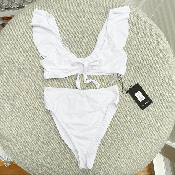 Fashion Nova Swim Fashion Nova Spring Break Fling Ruffle 2 Piece